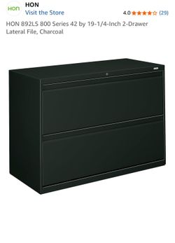 Hon 2 drawer file cabinet - black