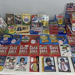 Huge Lot Of Vintage Late 1970’s And 1980’s Baseball Card Wax Packs 