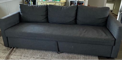 Couch/Gray 3-Seat Sofa Bed
