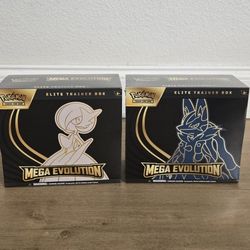 For Sale: 
Brand New in Box Pokemon Trading Card Game Mega Evolution Elite Trainer Box ETB Mega Gardevoir and Mega Lucario