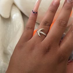 Silver Moon Ring 