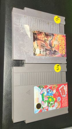 NES Cartridges – Demon Sword & Bubble Bobble