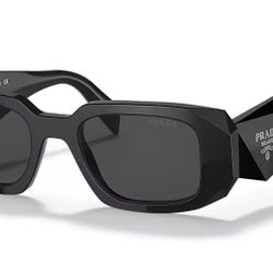 Prada Pr 17WS Black Unisex Sunglasses 