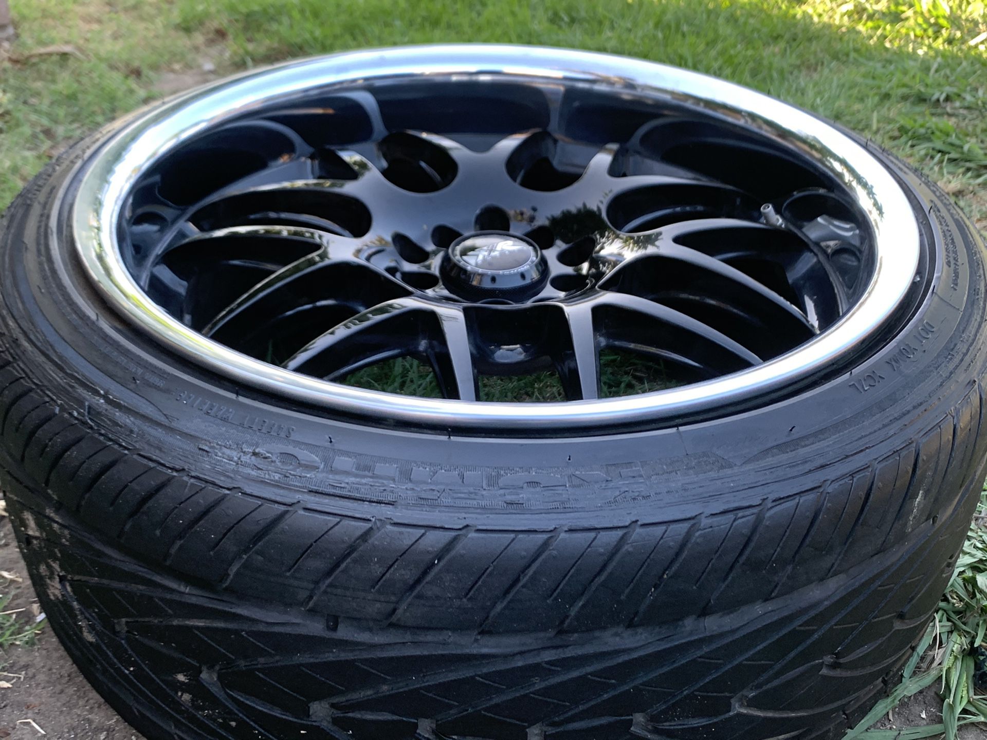 18”x9 all around XXR universal lug pattern set of rims and tires