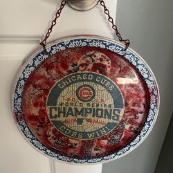 Cubs Metal Sign - Made To Hang On Wall / Home /Man Cave/ Bar