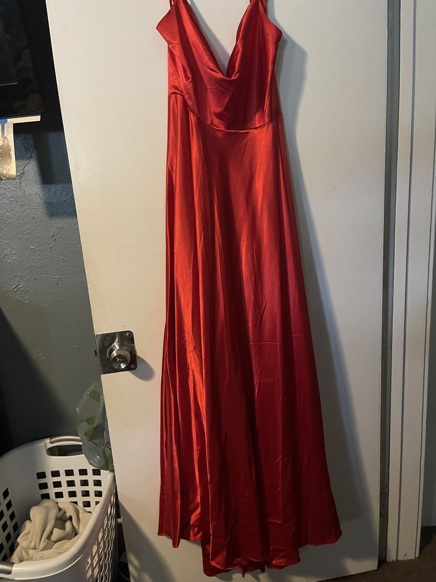 Satin Red Prom Dress