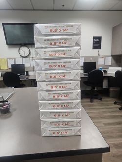 11 reams of copy paper 8.5×14 (5,500 sheets)
