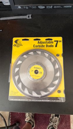 adjustable carbon data Oldham brand adjustable 7” carbide dado blade
