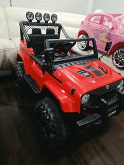 12V Red Jeep Kids Electric Ride-On