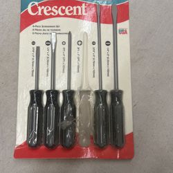 CooperTools Vintage Made In USA Crescent New In Box 5 Screw Drivers