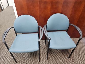 2 free blue office chairs