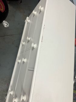 White Wood Dresser with Knob Handles pottery barn