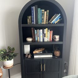 Arched Bookcase Bookshelf With Cabinets 