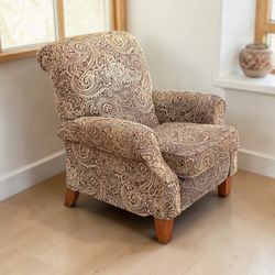 La-Z-Boy Brown Paisley Push-Back Armchair Recliner