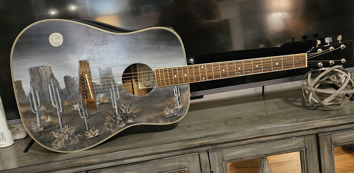 Ibanez Acoustic Guitar-Hand Painted By Local Artist!