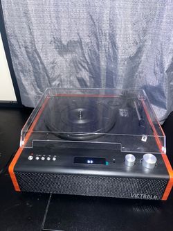 Victrola Bluetooth Record Player – Wood Finish with Built-In Speakers