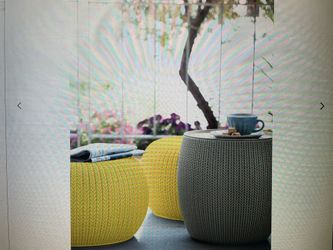 KETER URBAN KNIT POUF OTTOMAN SET OF 2 