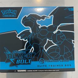 Black Bolt Pokemon Center Elite Trainer Box