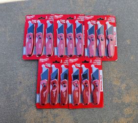 Milwaukee 3 Pack Fastback Compact Folding Utility Knlfes Lot of 5 packs (New 15 Total)