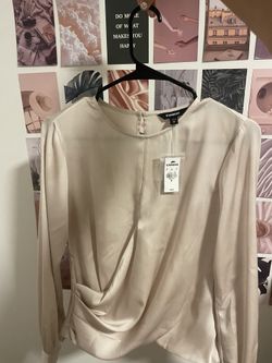Express Women’s Long Sleeve Silky Top