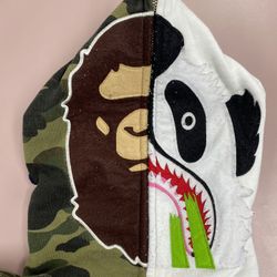 BAPE  A Bathing Ape Half N Half  Bape hoodie used