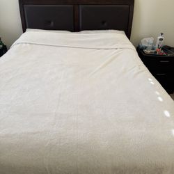 Queen bed - headboard & frame