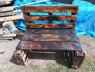 Handmade wooden bench