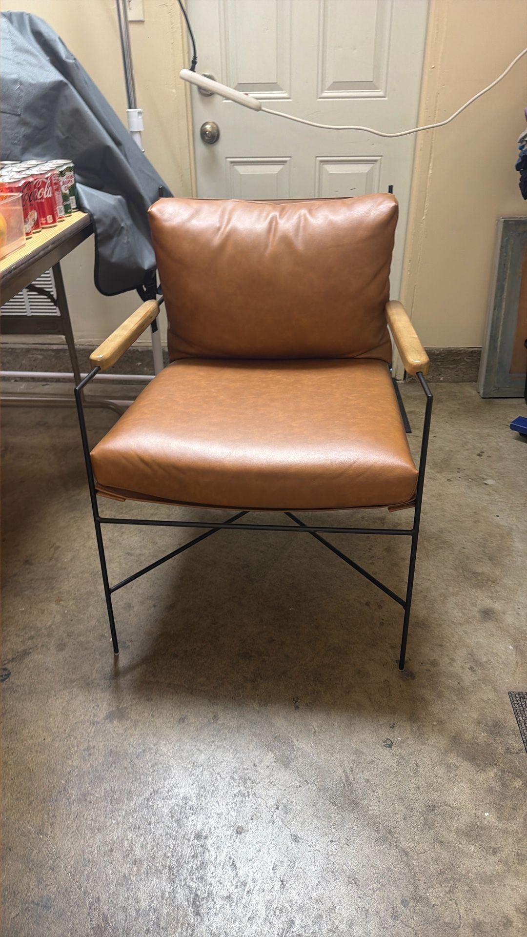 Chair (Faux leather Accent Chair)