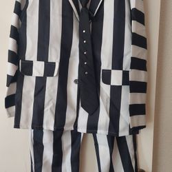 Adult beetlejuice costume with wig
