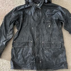 Mens Carhartt Rain Jacket/removable Hood