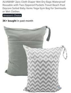 ALVABABY 2pcs Cloth wet dry bags