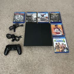 Ps4 with Controller, Games AC Cable And HDMI Cable