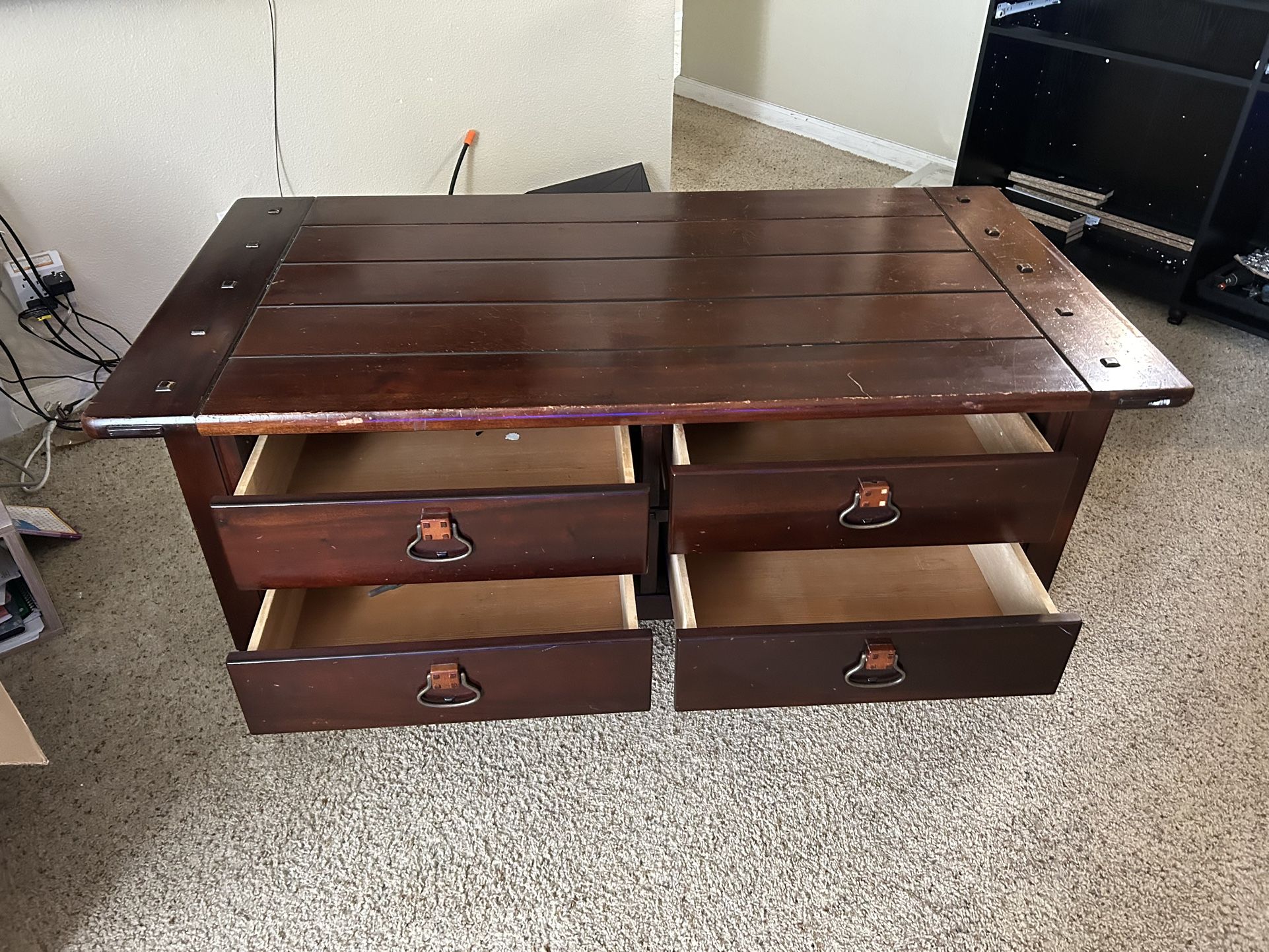 Solid Center Console w/ Drawers