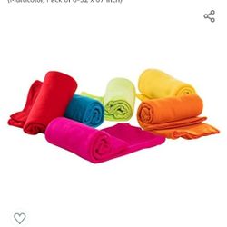 6 Piece Multicolor Fleece.Blankets Normally 39.99