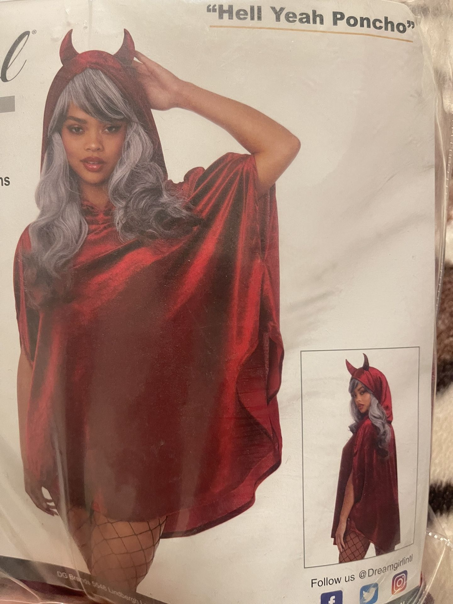 Hell Yeah Poncho   Devil One size Fits All
