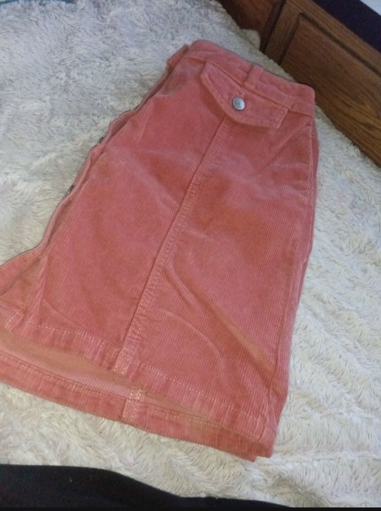 Orange Button Up Skirt