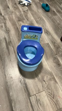 Blue potty toilet