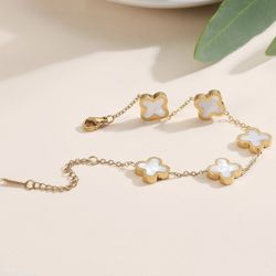 Lucky Clover 18k Bracelet (New!)