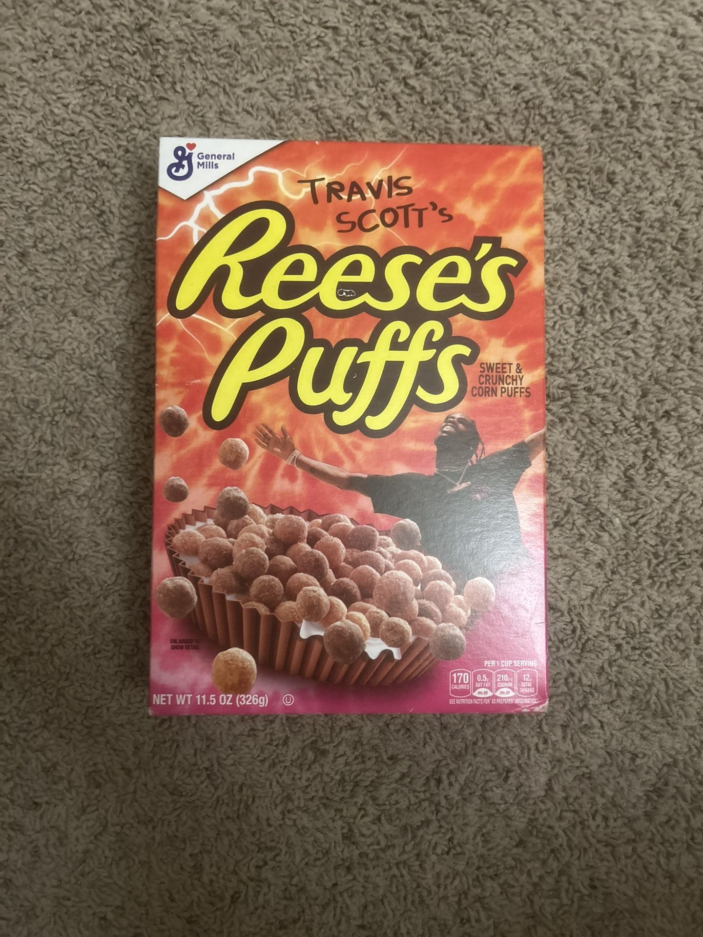 Travis Scott Reeces Puffs Cereal Box