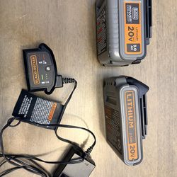Black and decker batteries and charger