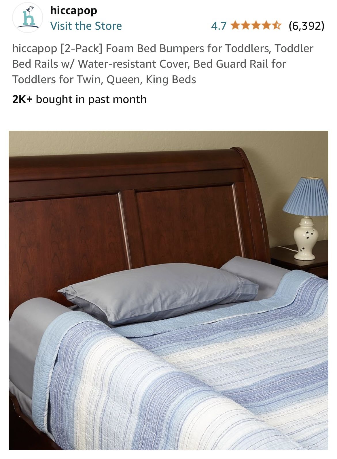 Hiccapop Foam Bed Bumpers for Toddlers 