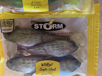 12 Packs Storm Wildeye Swim Shad Swimbaits, 4”,5”,6”,7” Fishing