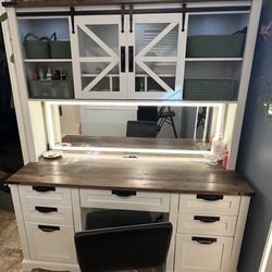 Vanity Desk Hutch 