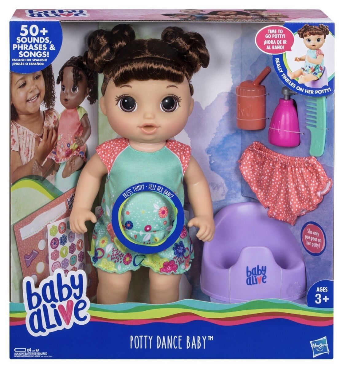 Baby Alive Potty Dance Doll: Brunette