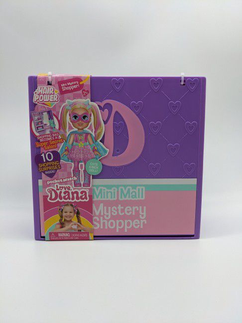 Love Diana Super Secret Salon-Mini Mall Mystery Shopper 6” Doll 10 Surprises NIB