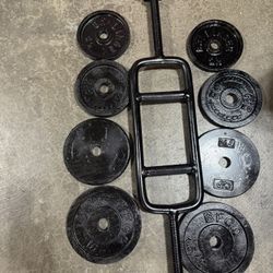 Weights Triceps Curl Bar Set