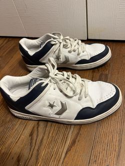 Used Converse Weapon White Blue Silver Size 10.5