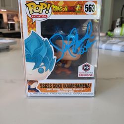 Funko Dragon Ball Z Goku with Kamehameha Pop SIGNED FUNKO PSA CERTIFIED