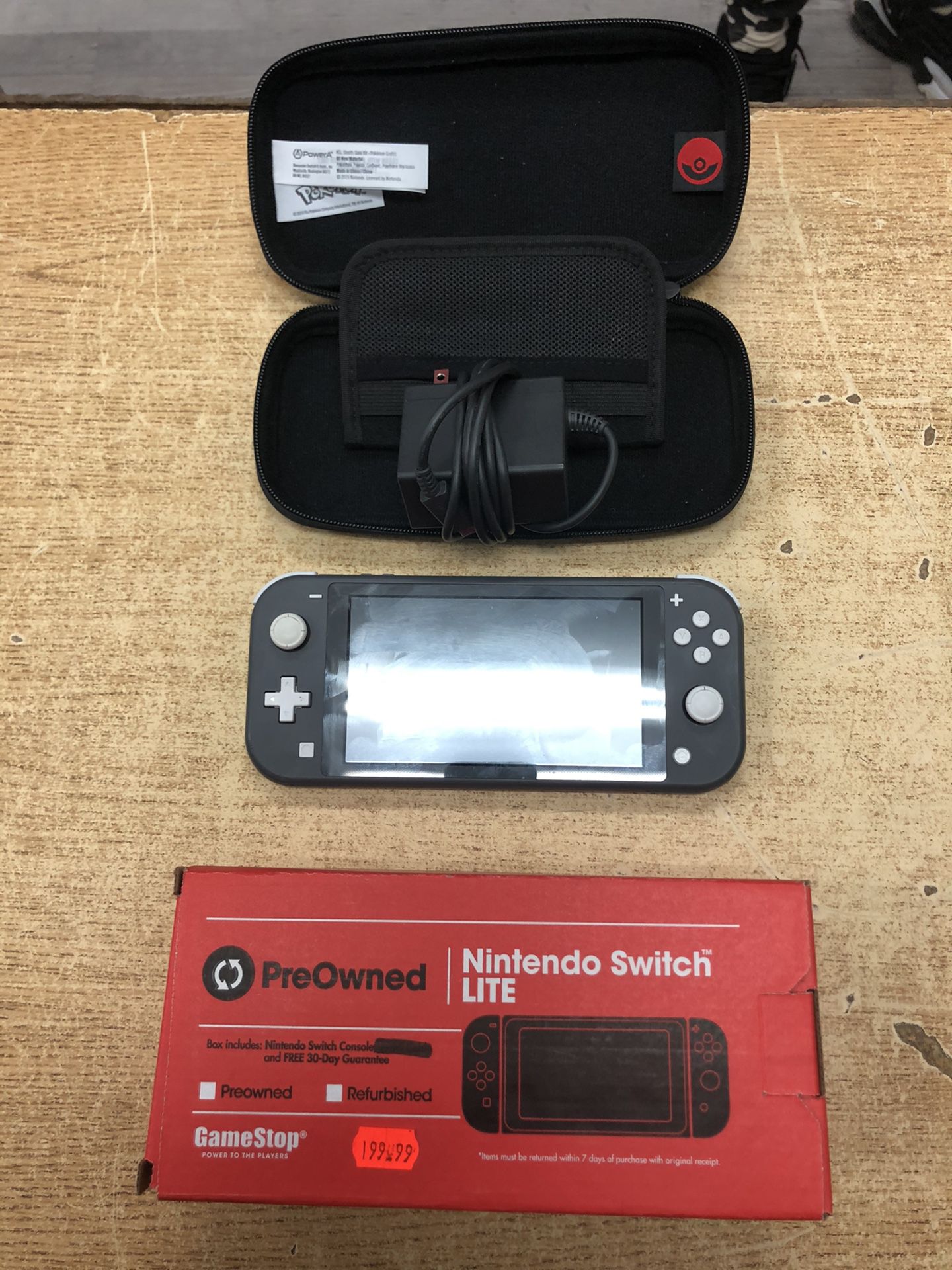 MINT Nintendo Switch Lite Gray BUNDLE w/ Game & Case