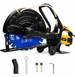 3200W Electric 16" Circular Saw Concrete Saw Wet/Dry Concrete Cutter 20AMP With Water Line Attachment Wet Concrete Saw (Blade Included) Ideal for DIY 